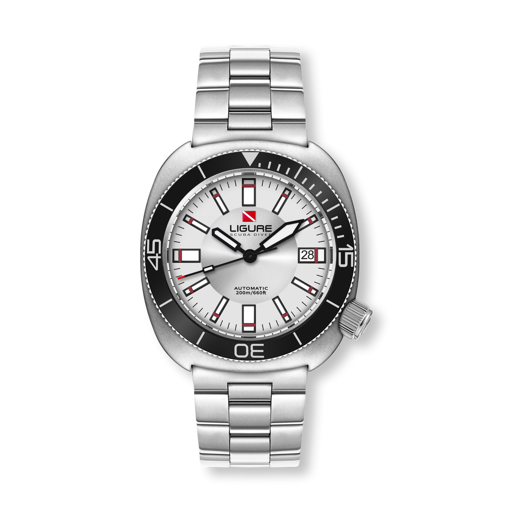 Ligure Il Primo LWT210010 with Sunlit Silver sunburst dial and stainless steel bracelet