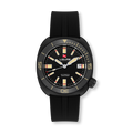 Ligure LWT21005N Nero di Seppia Black wristwatch with a detailed face on a white background
