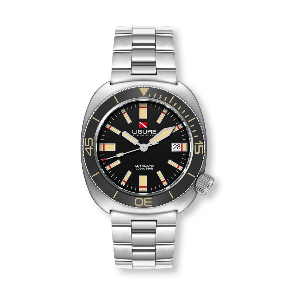 Ligure Cappucino stainless steel bracelet, front side