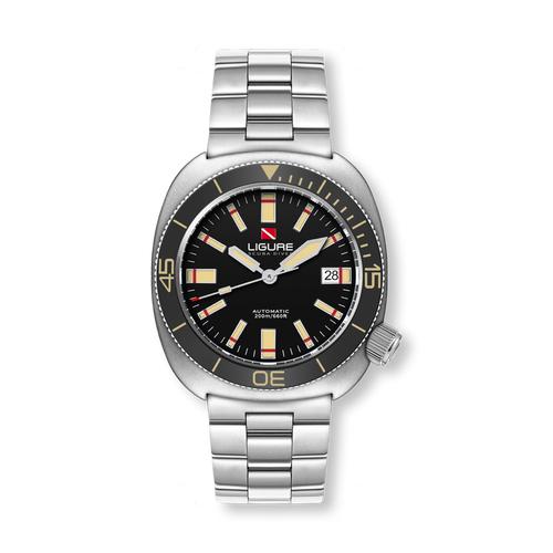 Ligure Cappucino stainless steel bracelet, front side